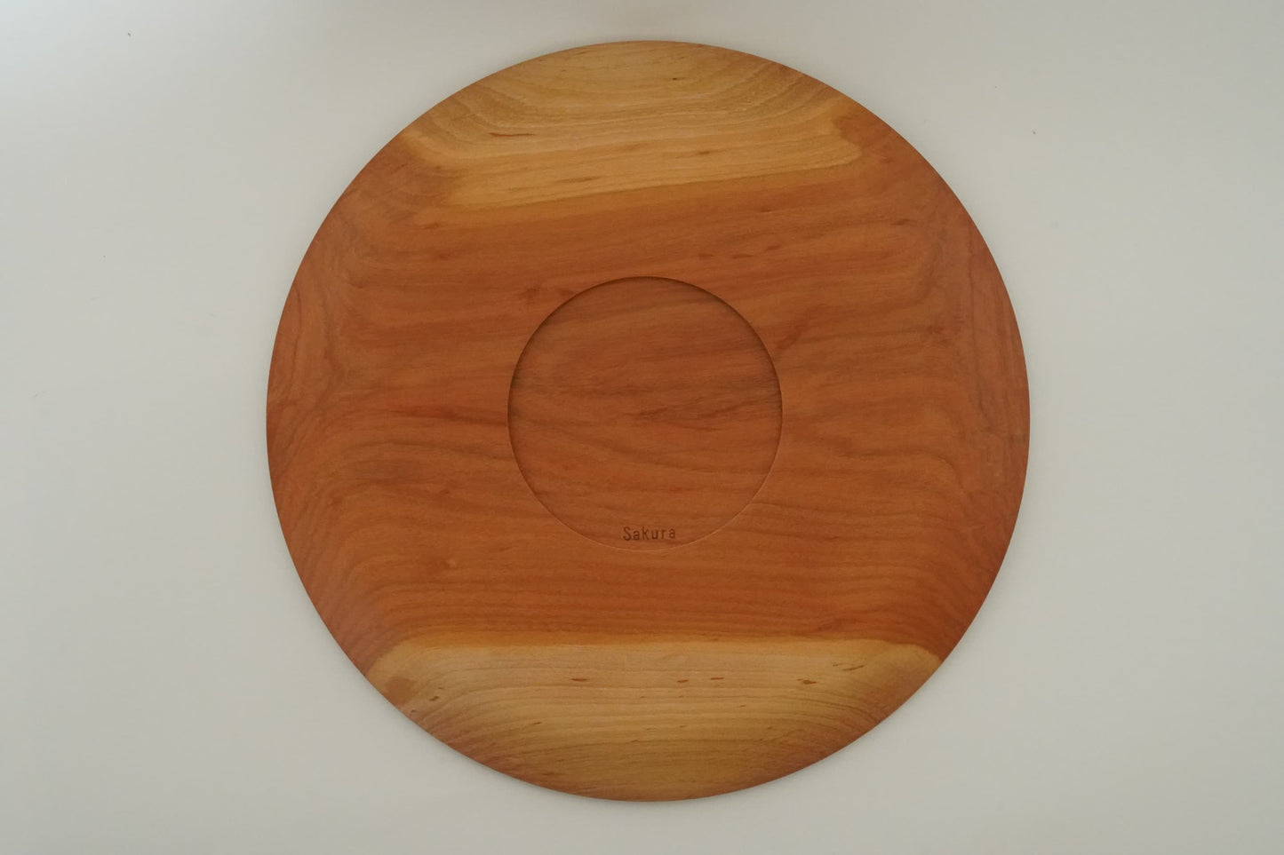 【薗部産業】平皿 縁無し 桜 無垢 八寸