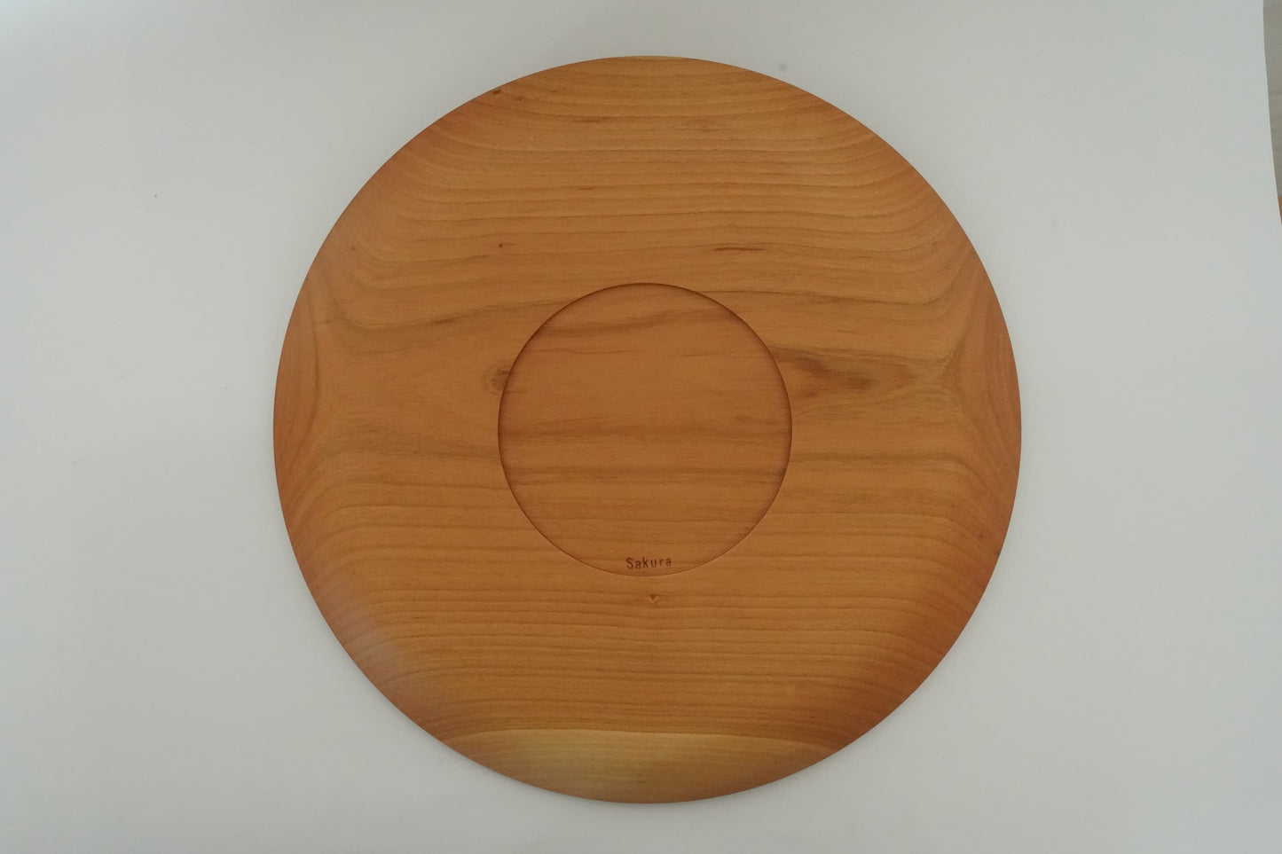 【薗部産業】平皿 縁無し 桜 無垢 九寸
