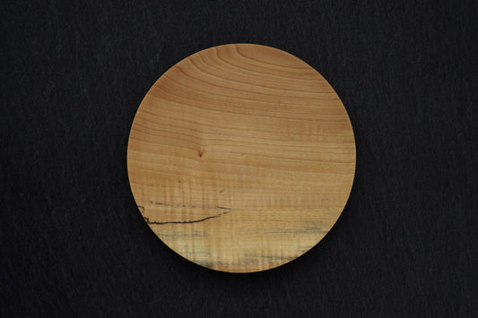 【いしいりえ】平皿 栃無垢 スポルテッド/縮杢 17.5cm×2.5cm