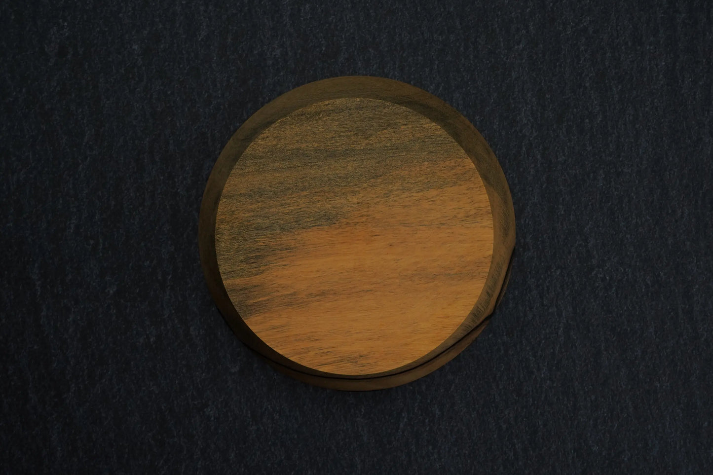 【いしいりえ】豆皿 黒柿無垢 11cm×2.5cm