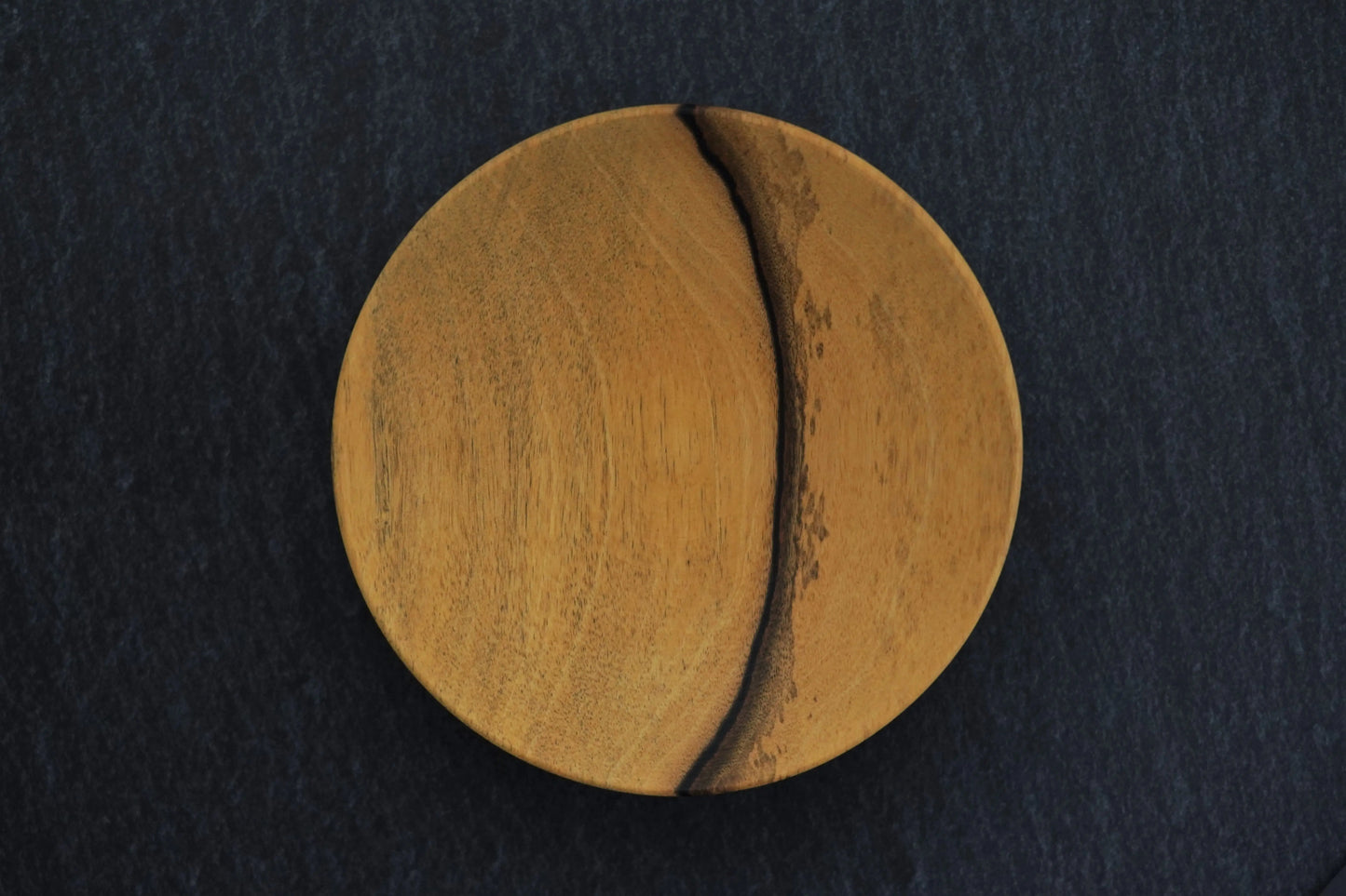 【いしいりえ】小皿 黒柿無垢 12.5cm×4.5cm