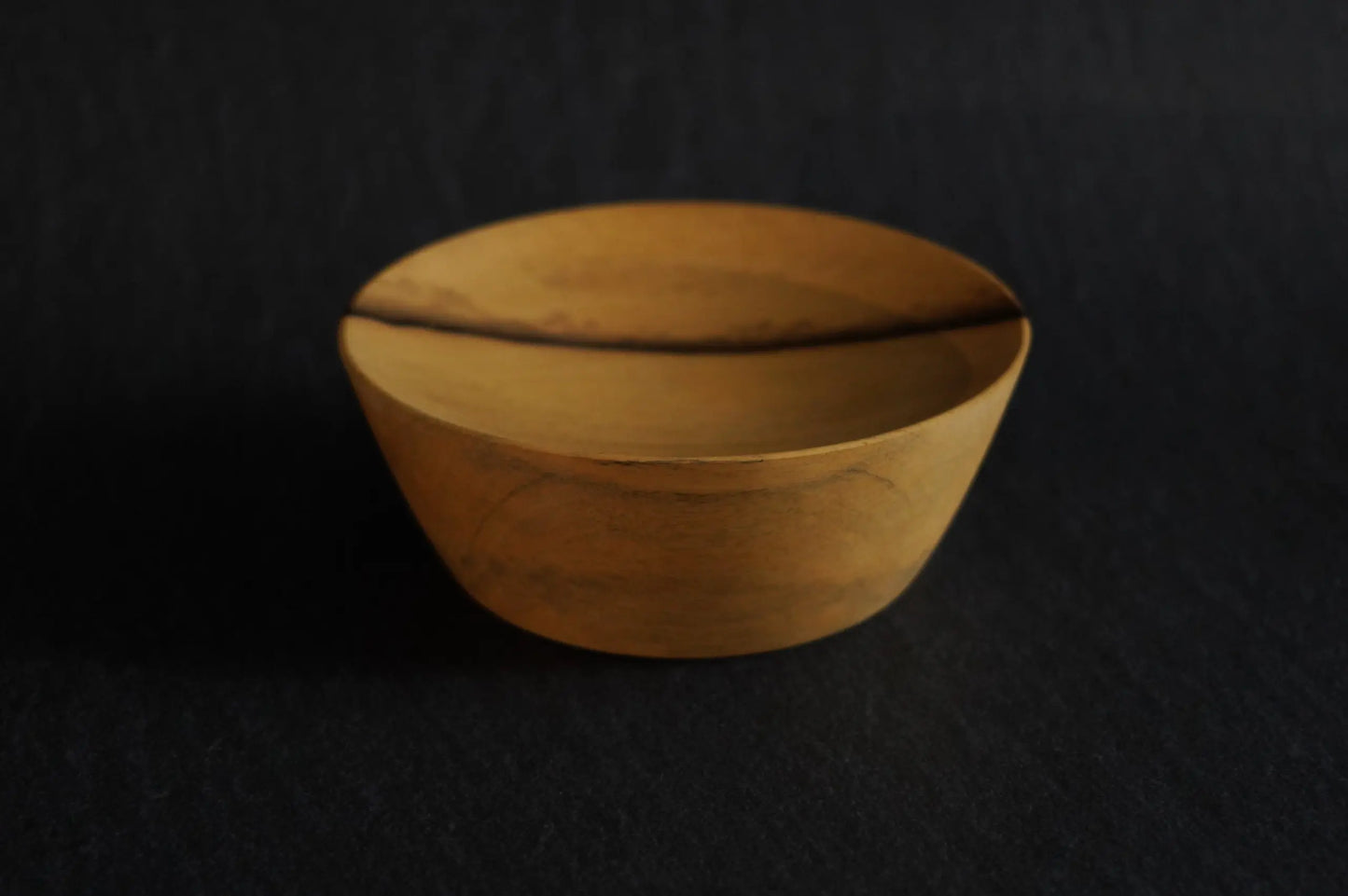 【いしいりえ】小皿 黒柿無垢 12.5cm×4.5cm