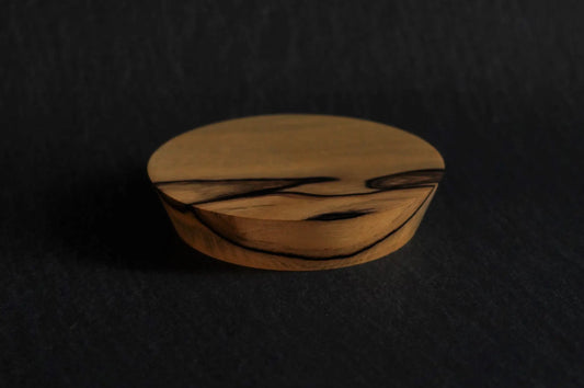 【いしいりえ】豆皿 黒柿無垢 11cm×2.5cm