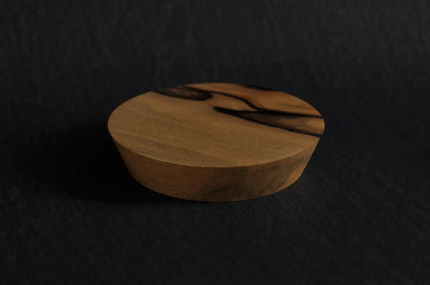 【いしいりえ】豆皿 黒柿無垢 11cm×2.5cm