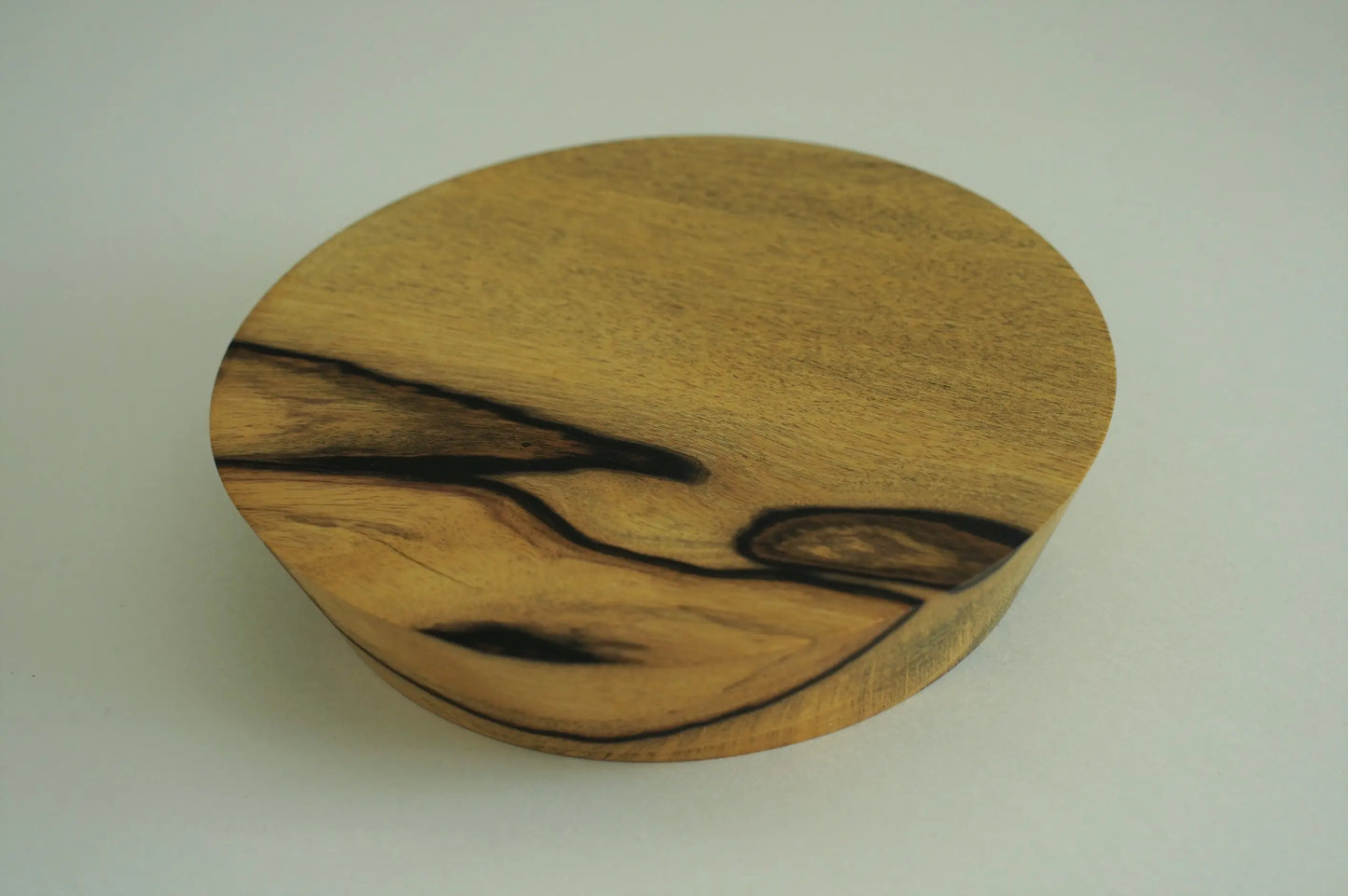 【いしいりえ】豆皿 黒柿無垢 11cm×2.5cm