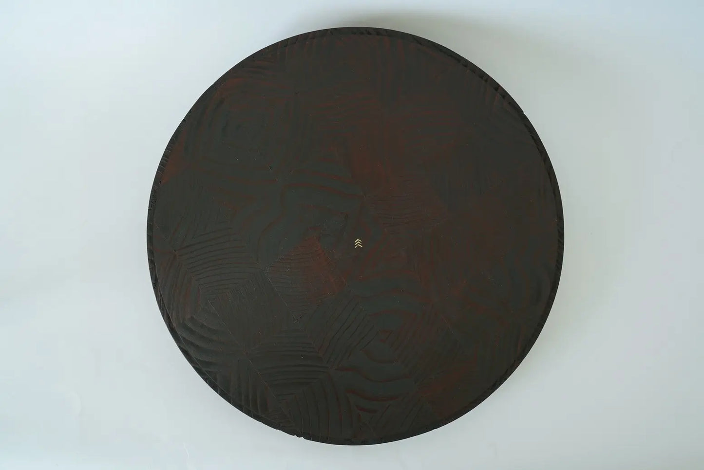 【森下綾】丸縁リム皿 八寸 漆色 杉