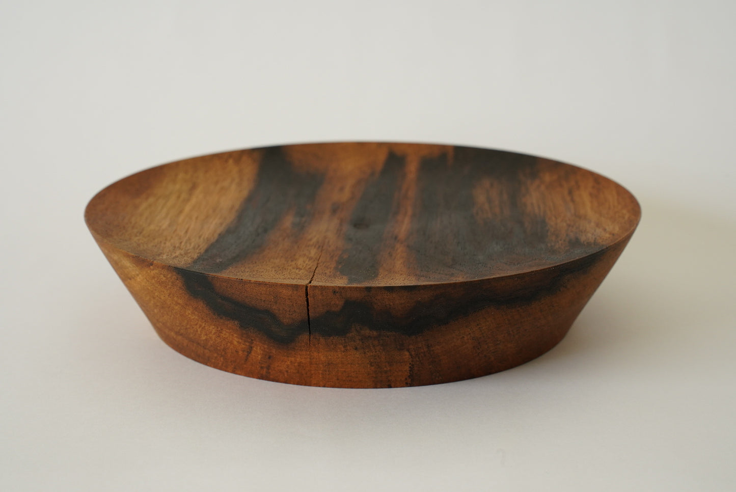 【いしいりえ】小皿 黒柿無垢 16.5cm×3.5cm