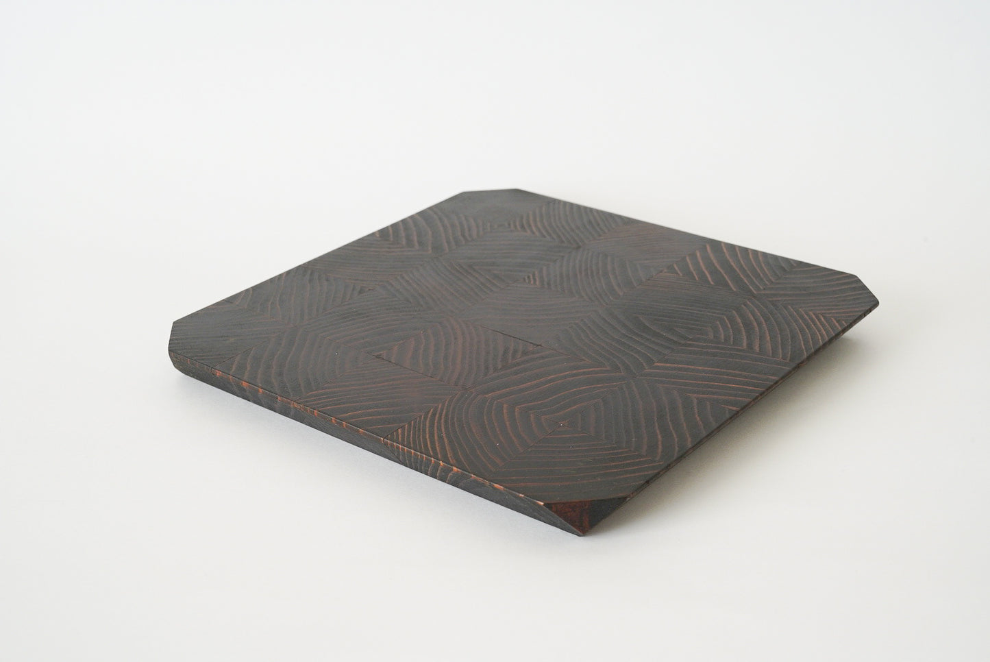 【森下綾】平皿 五寸×五寸 漆