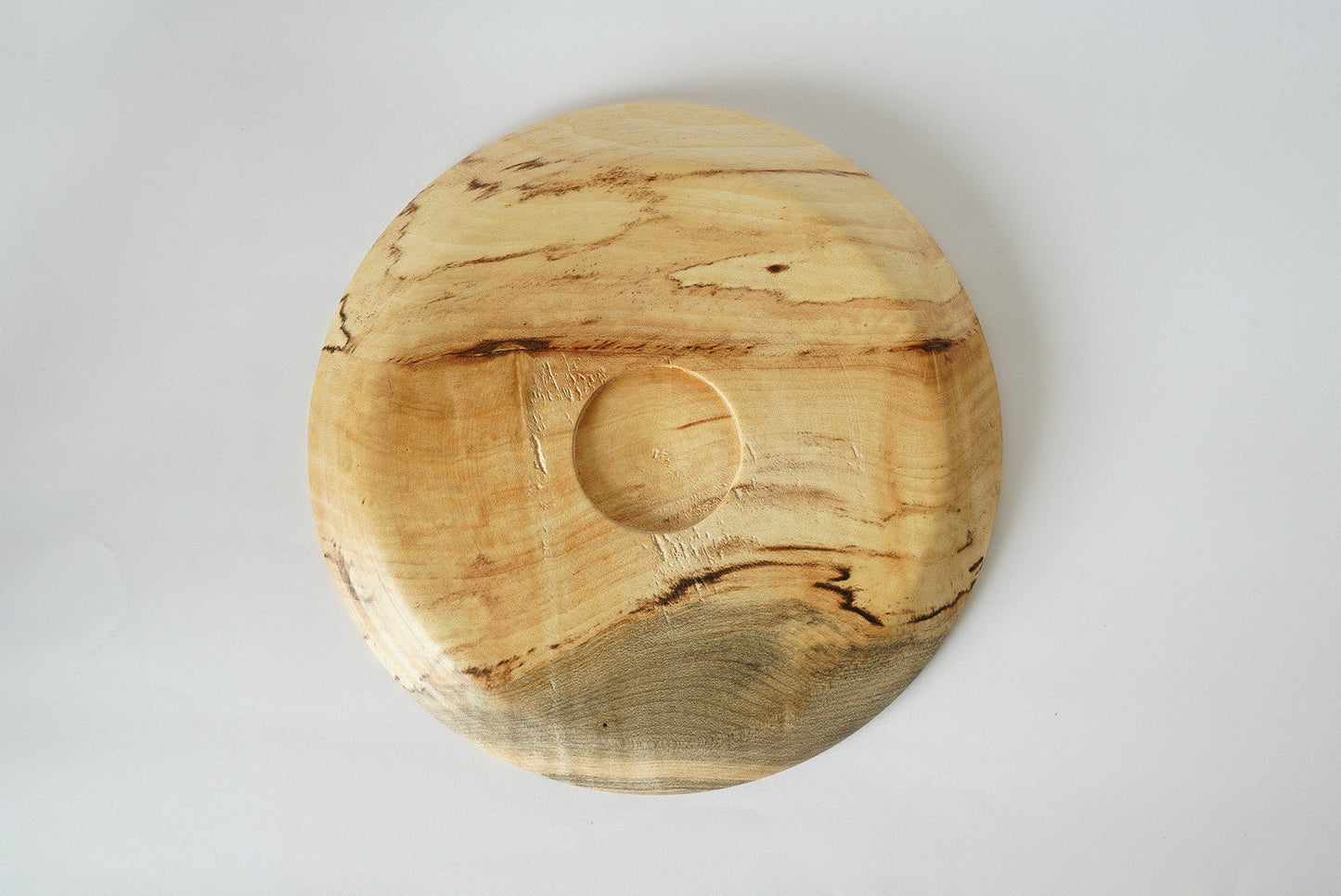 【木と暮らし松弥】楓 スポルテッド杢目 平皿 18cm×1.5cm