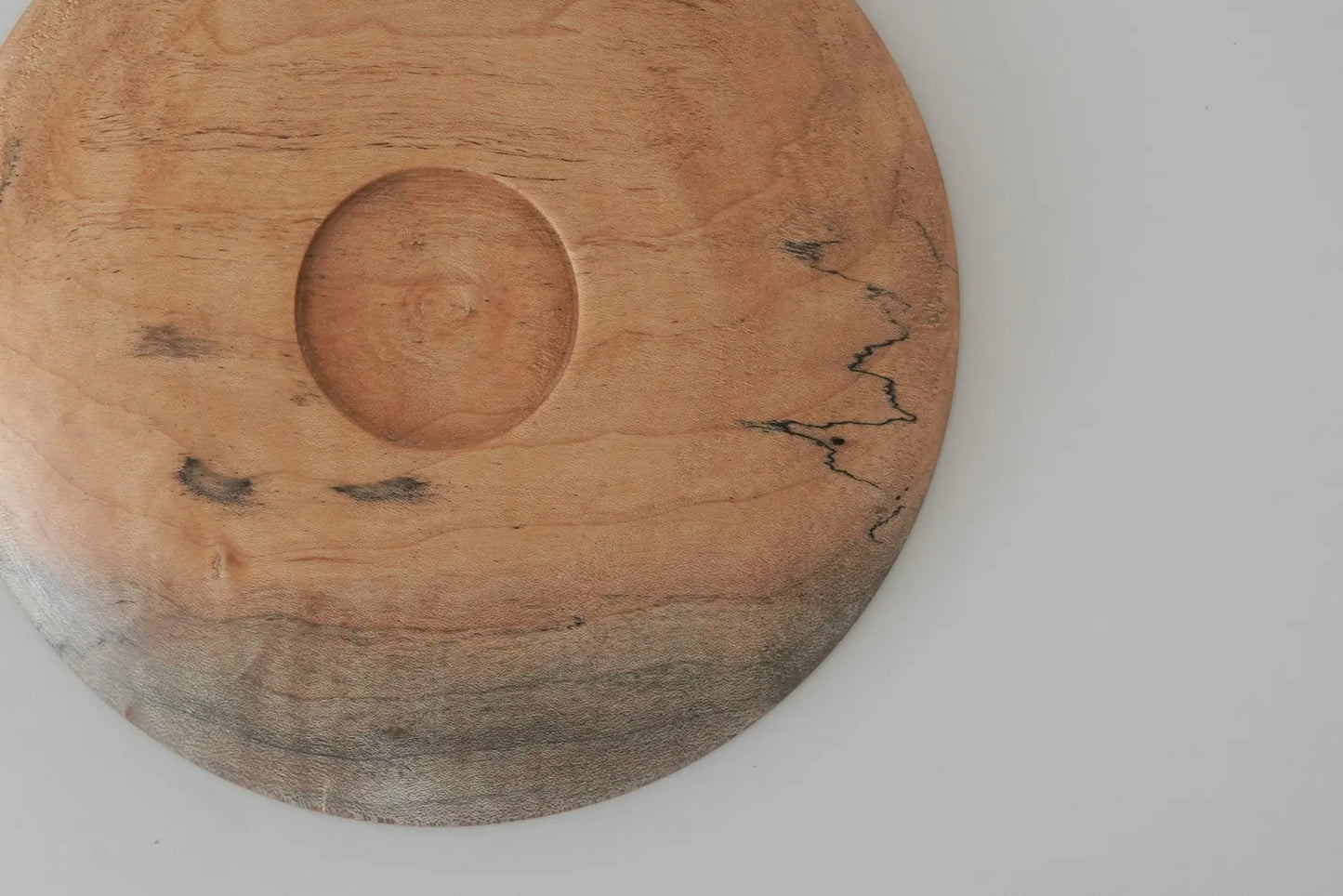 【木と暮らし松弥】楓 スポルテッド杢目 平皿 15cm×1.5cm (木目-1)