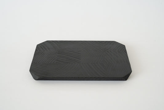 "Easy to use and fashionably decorate" Flat plate 3 inch x 6 inch black cedar [Aya Morishita]